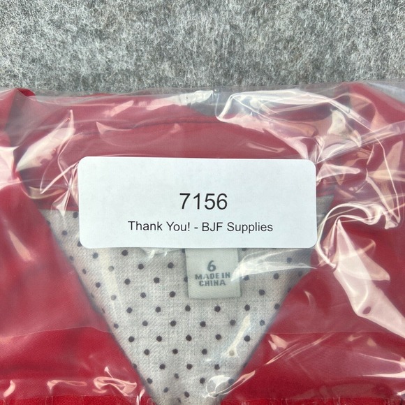 LL Bean Signature Shirt Jacket Womens 6 Red Button Up Lined Cotton Pockets - Picture 13 of 13